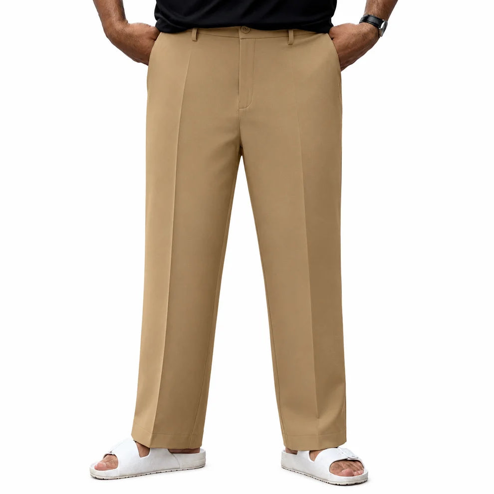Men's Korean Style Biscuit Color Straight Fit Formal Pant – Smart & Comfortable