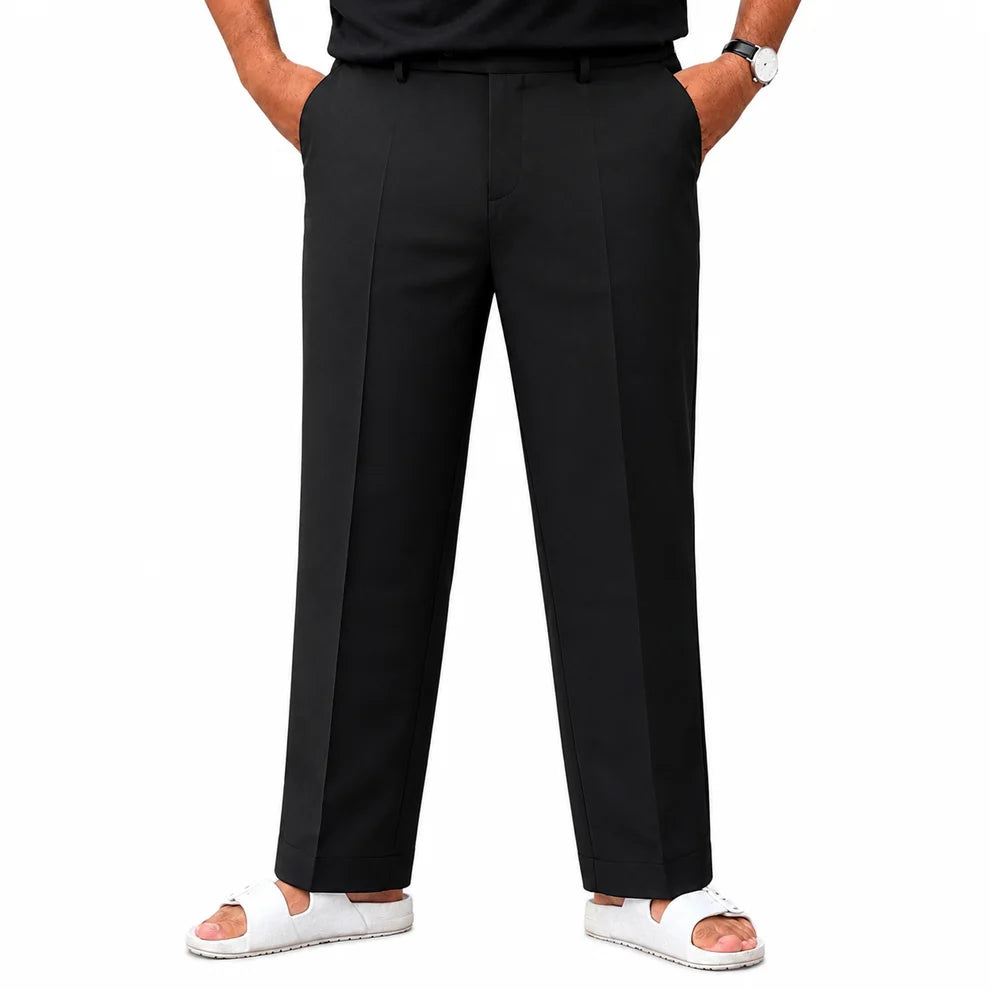 Men's Korean Style Black Straight Fit Formal Pant – Smart & Comfortable