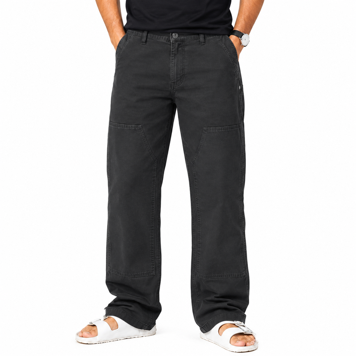 Carpenter Style Casual Pants – Black