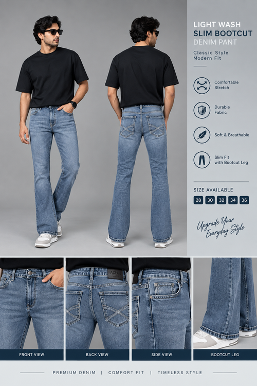 Bootcut Slim Fit Denim Pant