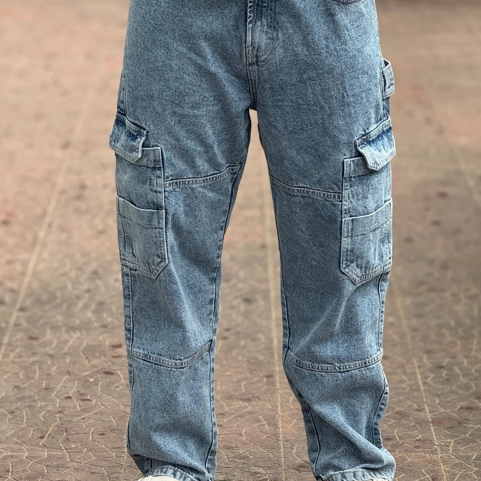 Street Panel Cargo Jeans – Baggy Fit Denim