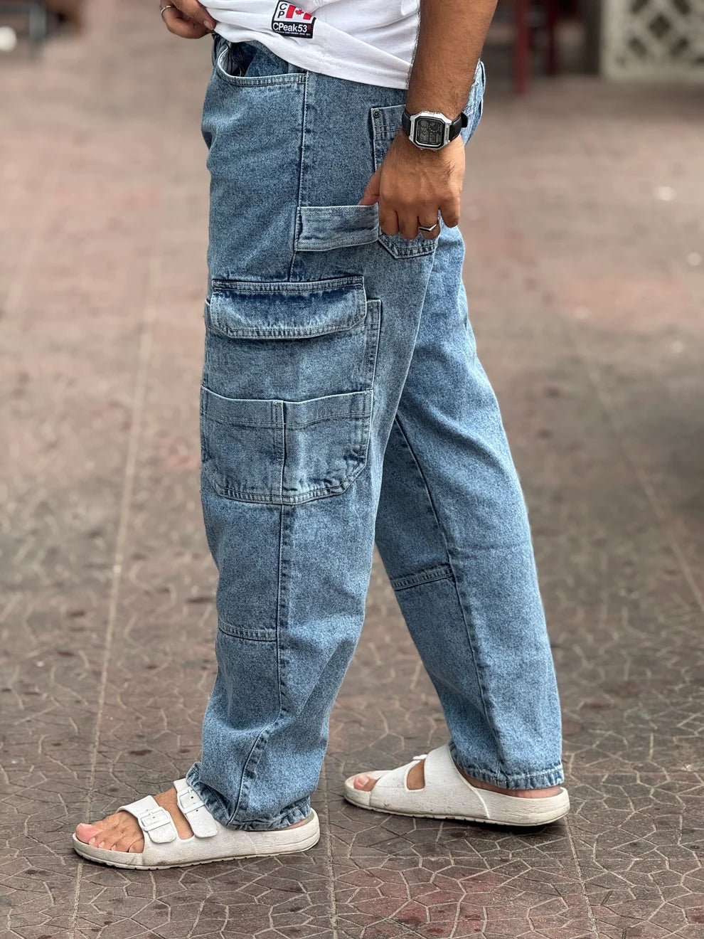 Street Panel Cargo Jeans – Baggy Fit Denim