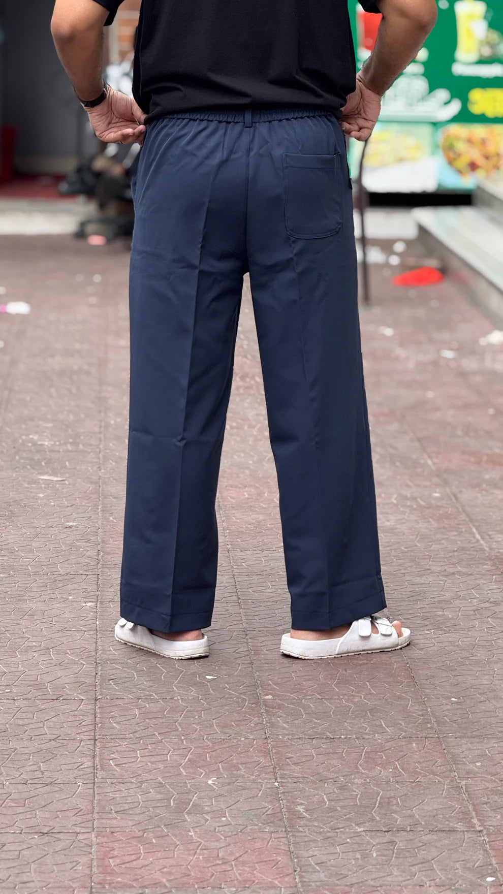Men's Korean Style Navy Blue Straight Fit Formal Pant – Smart & Comfortable