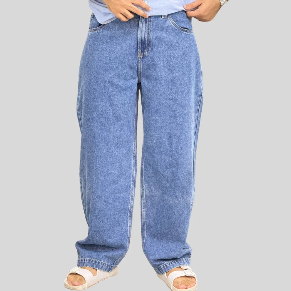 Men's Premium Denim Baggy Pants – Relaxed Fit