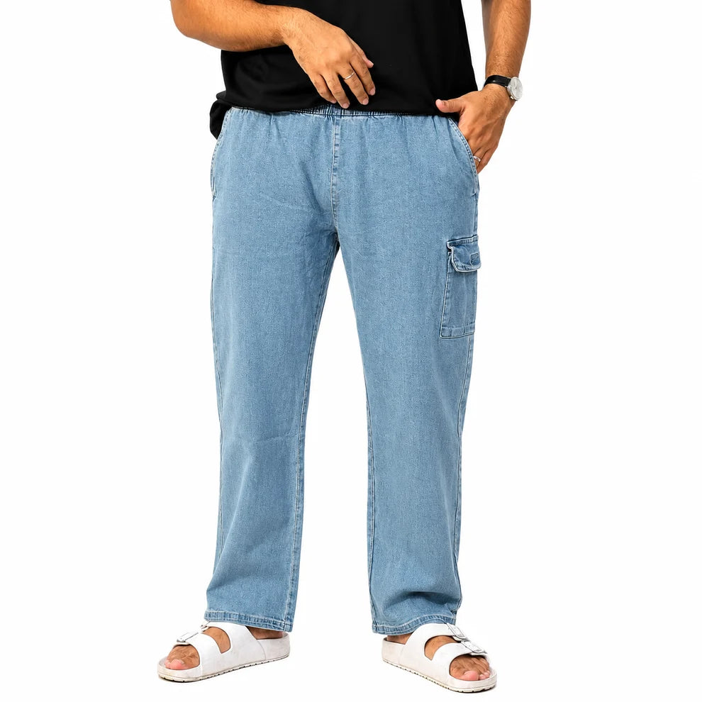 Classic Blue Cargo Jeans